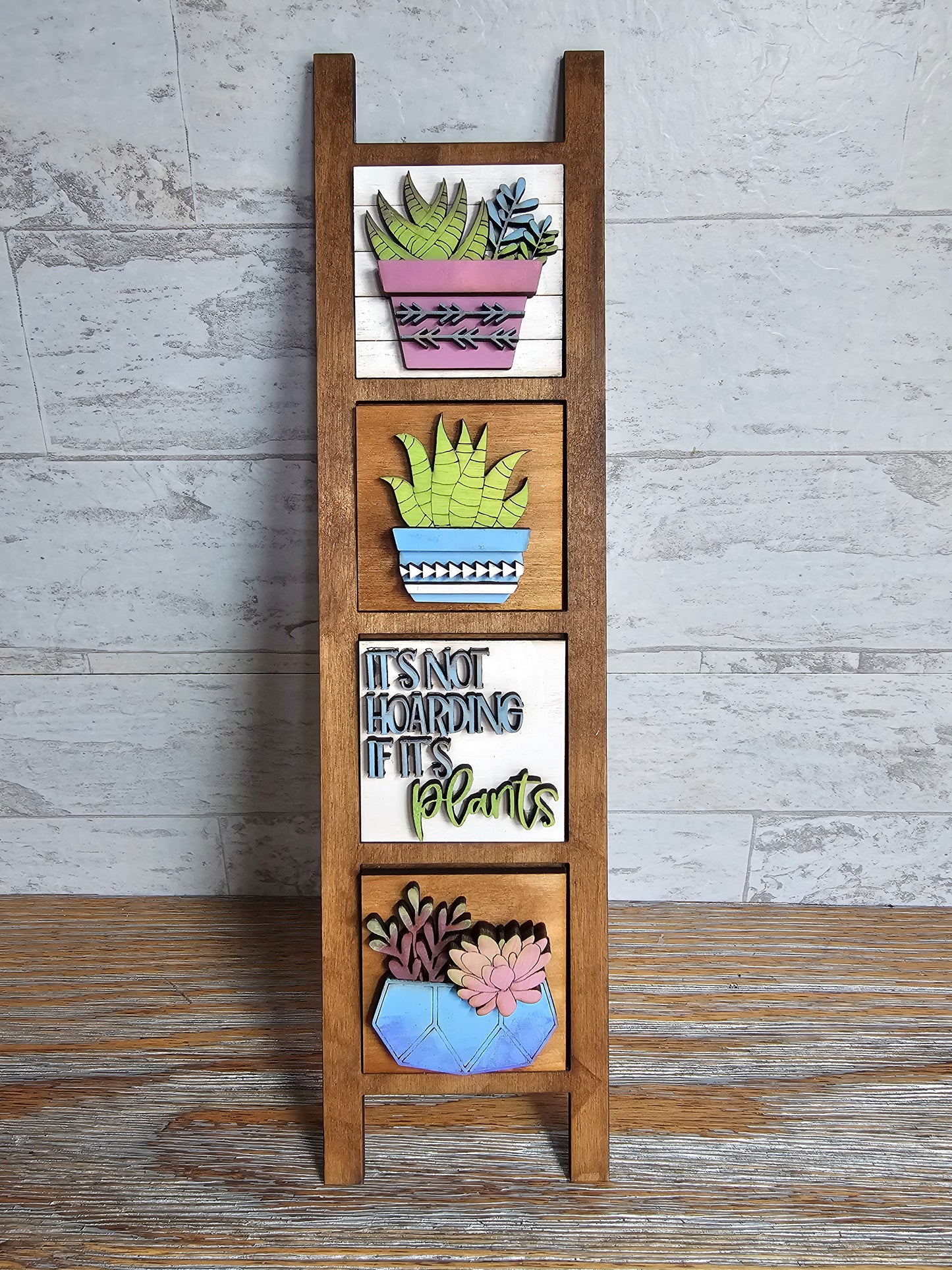 Succulent Interchangeable Tile Set - Set of 4
