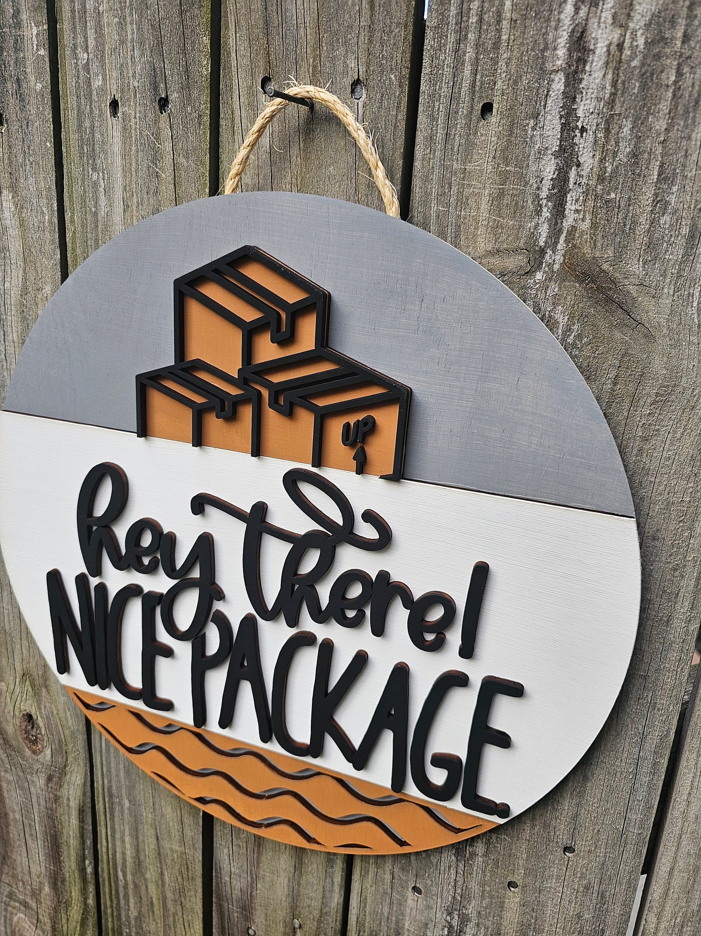 Nice Package Round Wood Door Sign