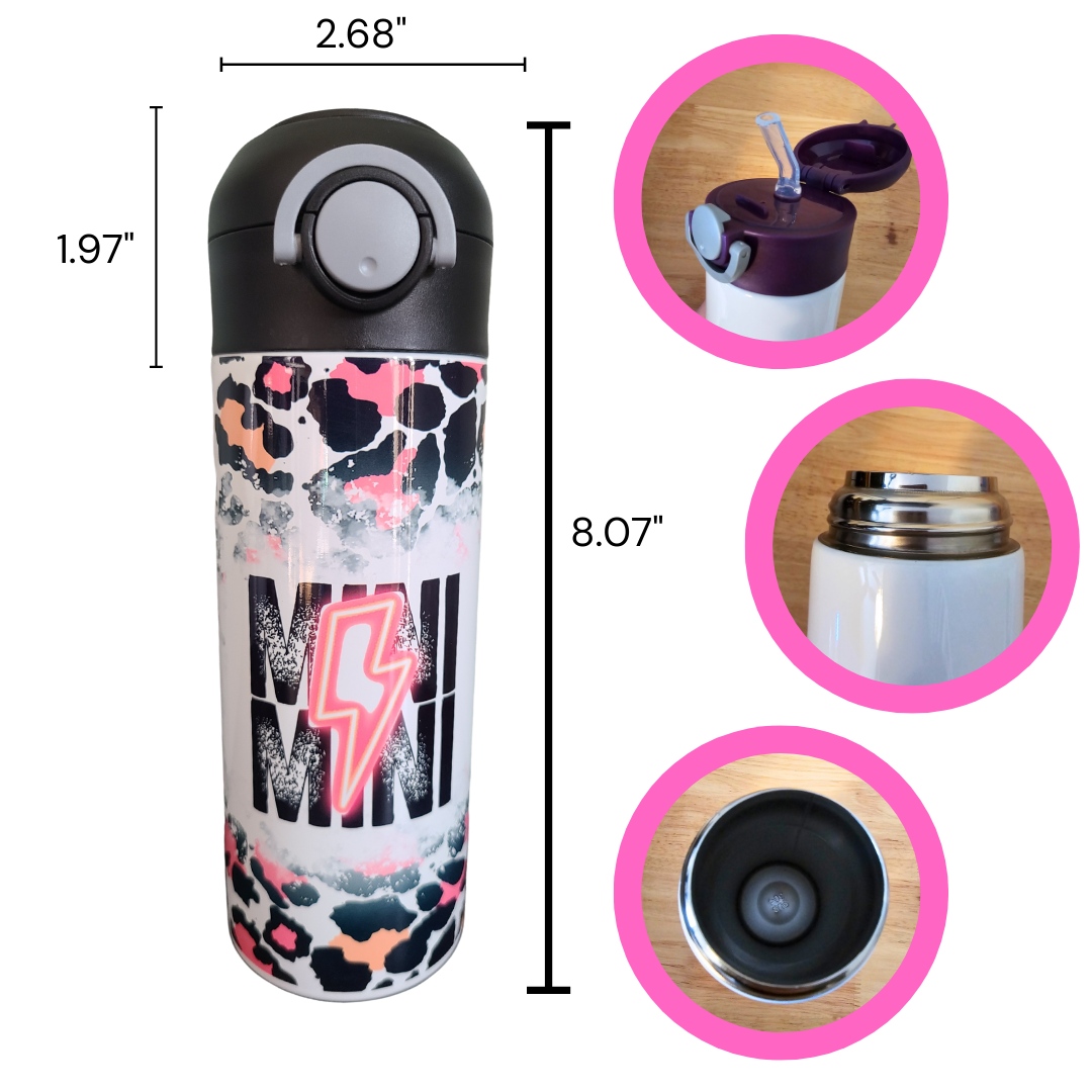 Mini Leopard Print Water Bottle