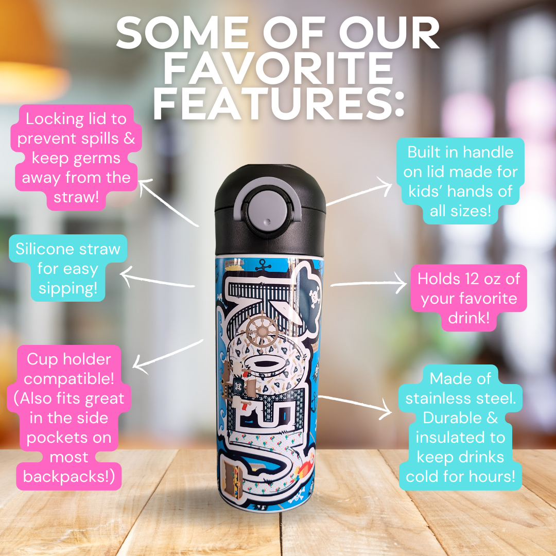 Pirate Personalized Water Bottle
