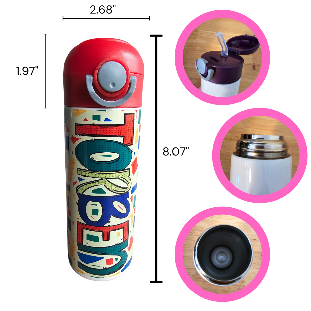 Building Blocks Personalized Water Bottle