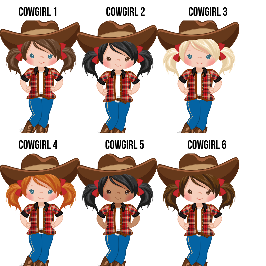 Cowgirl Cut Out Ornament Personalized