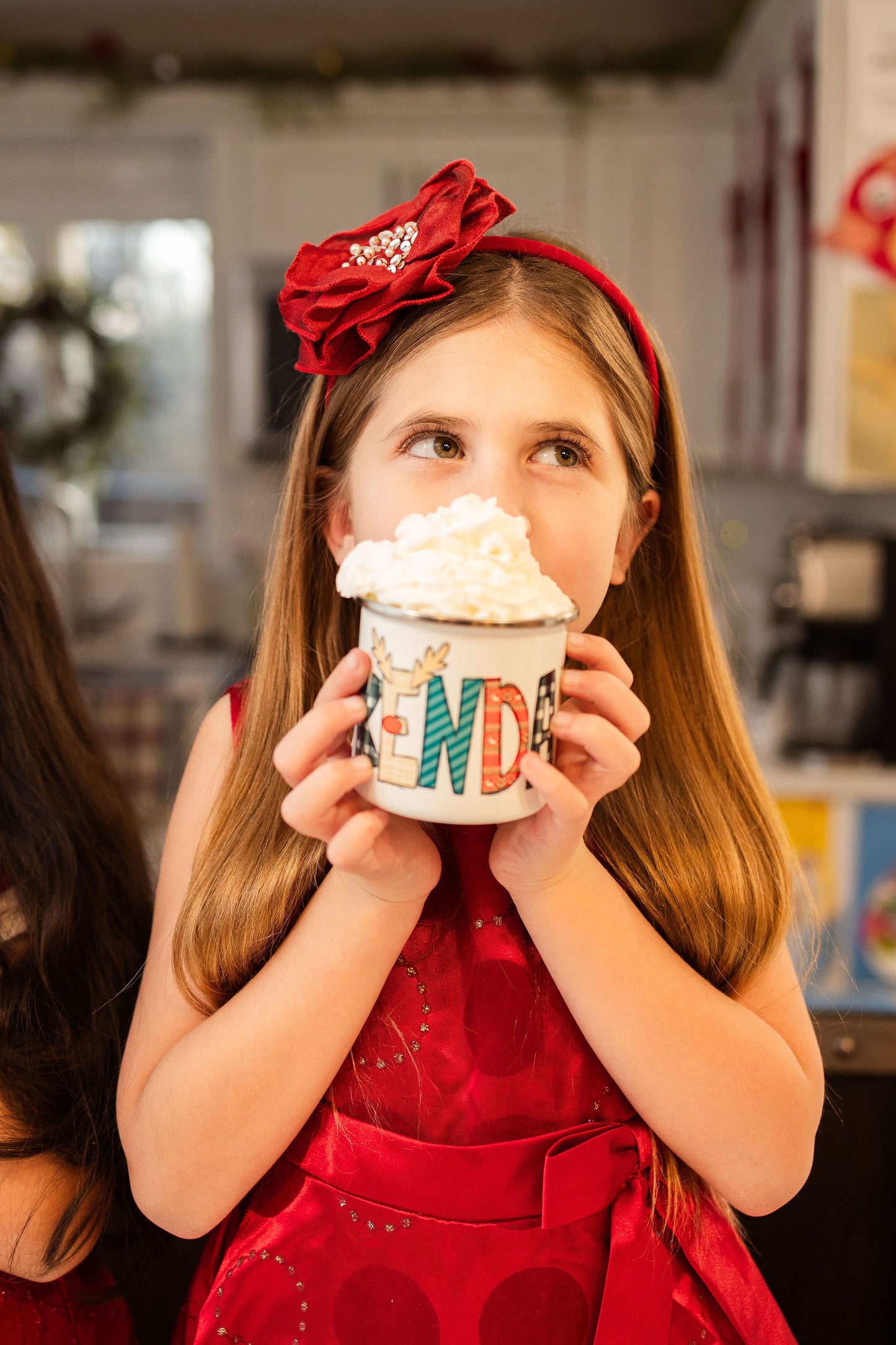 Christmas Hot Cocoa Mugs - 10 oz Enamel Coated Metal Mugs Personalized