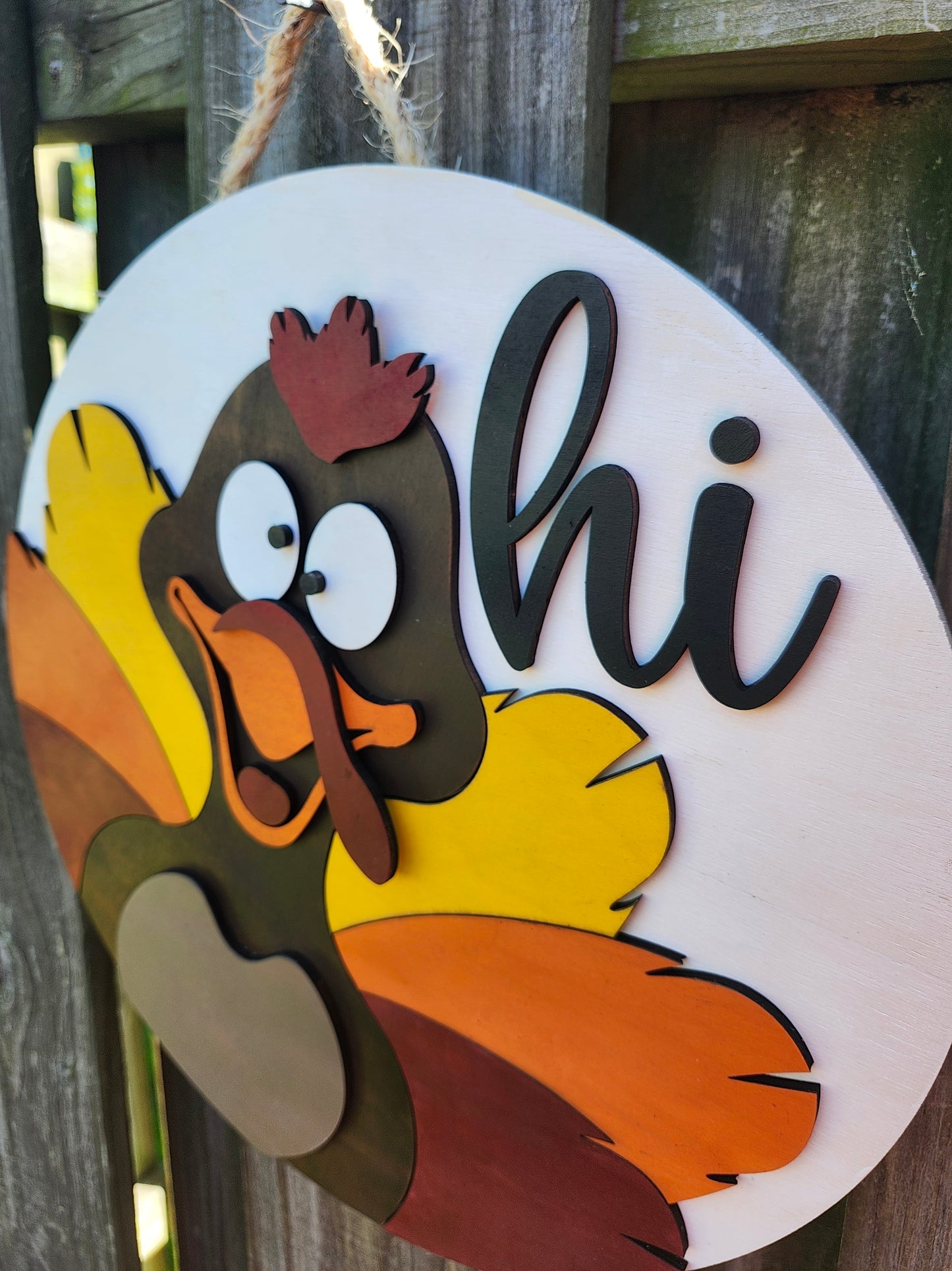 Turkey Wooden Door Hanging Sign