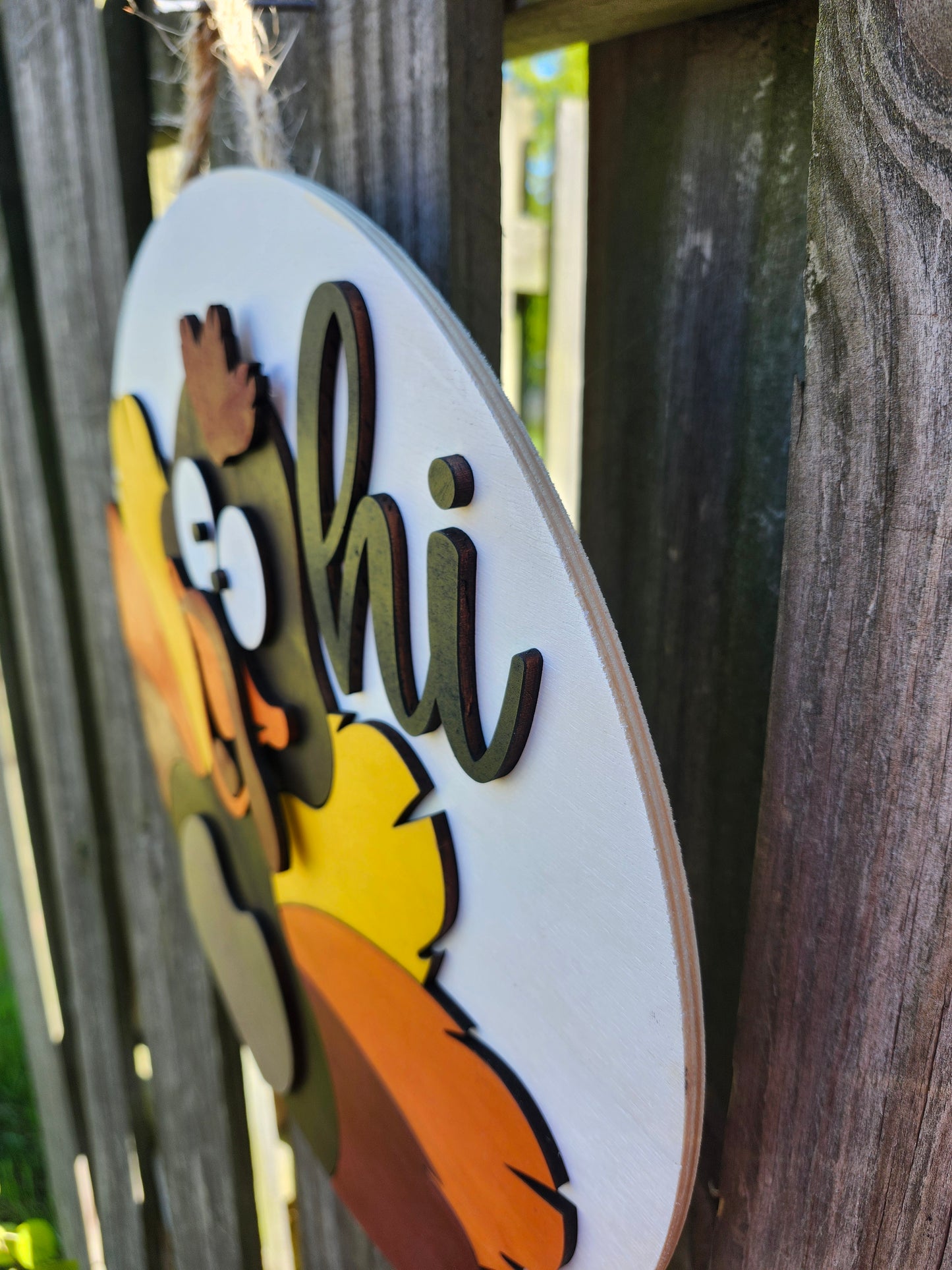 Turkey Wooden Door Hanging Sign