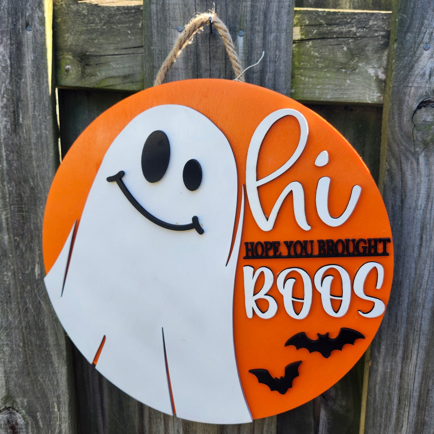 Hope you Brought Boos Wooden Door Hanging Sign