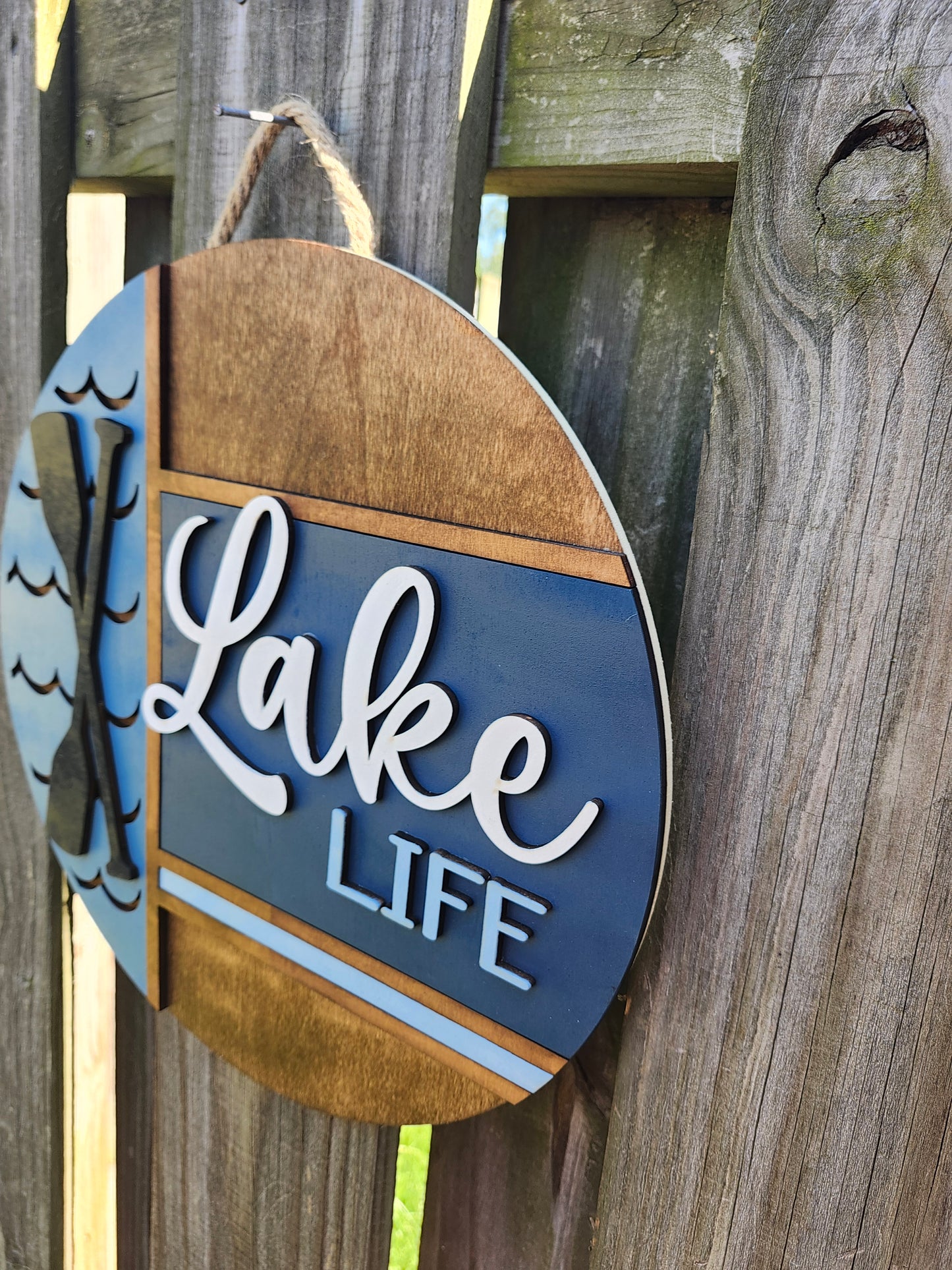 Lake Life Wood Door Sign