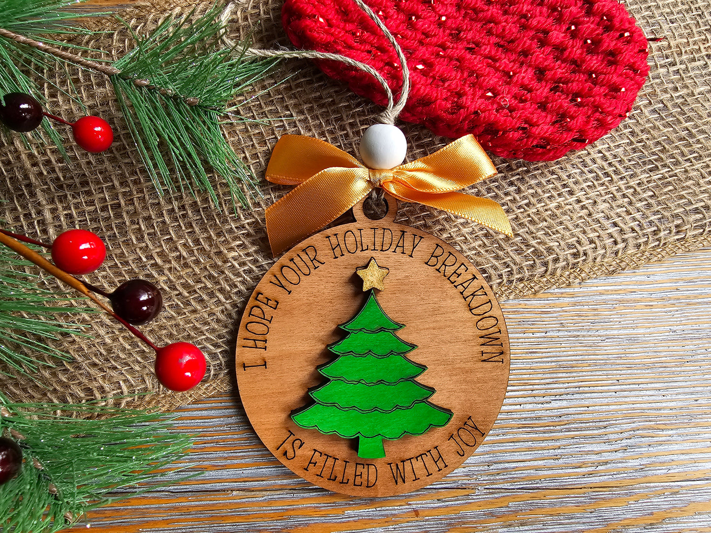 I Hope your Holiday Breakdown is Full of Joy Ornament