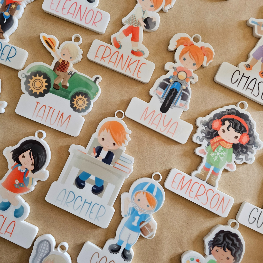 Gymnast Girl Cut Out Ornament Personalized