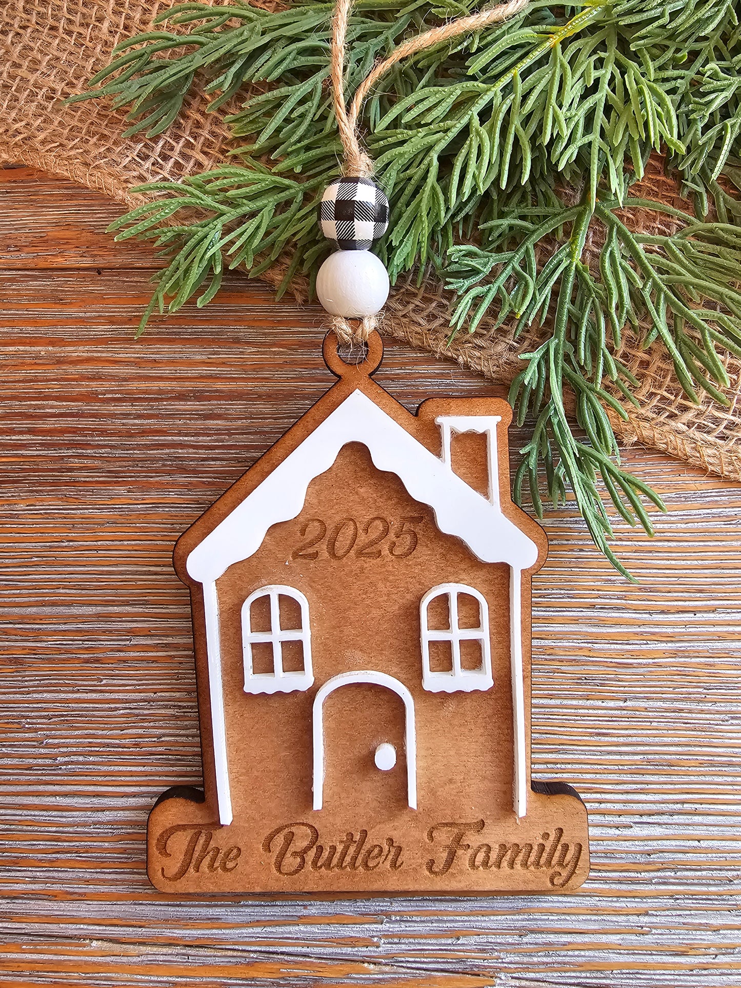 Personalized Family Gingerbread House Ornament