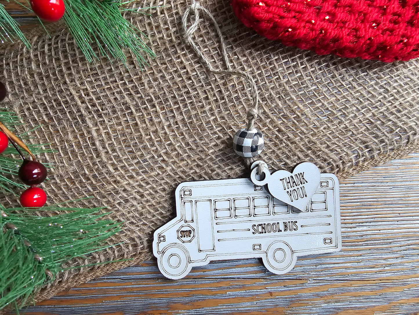 Laser Cut School Bus Ornament