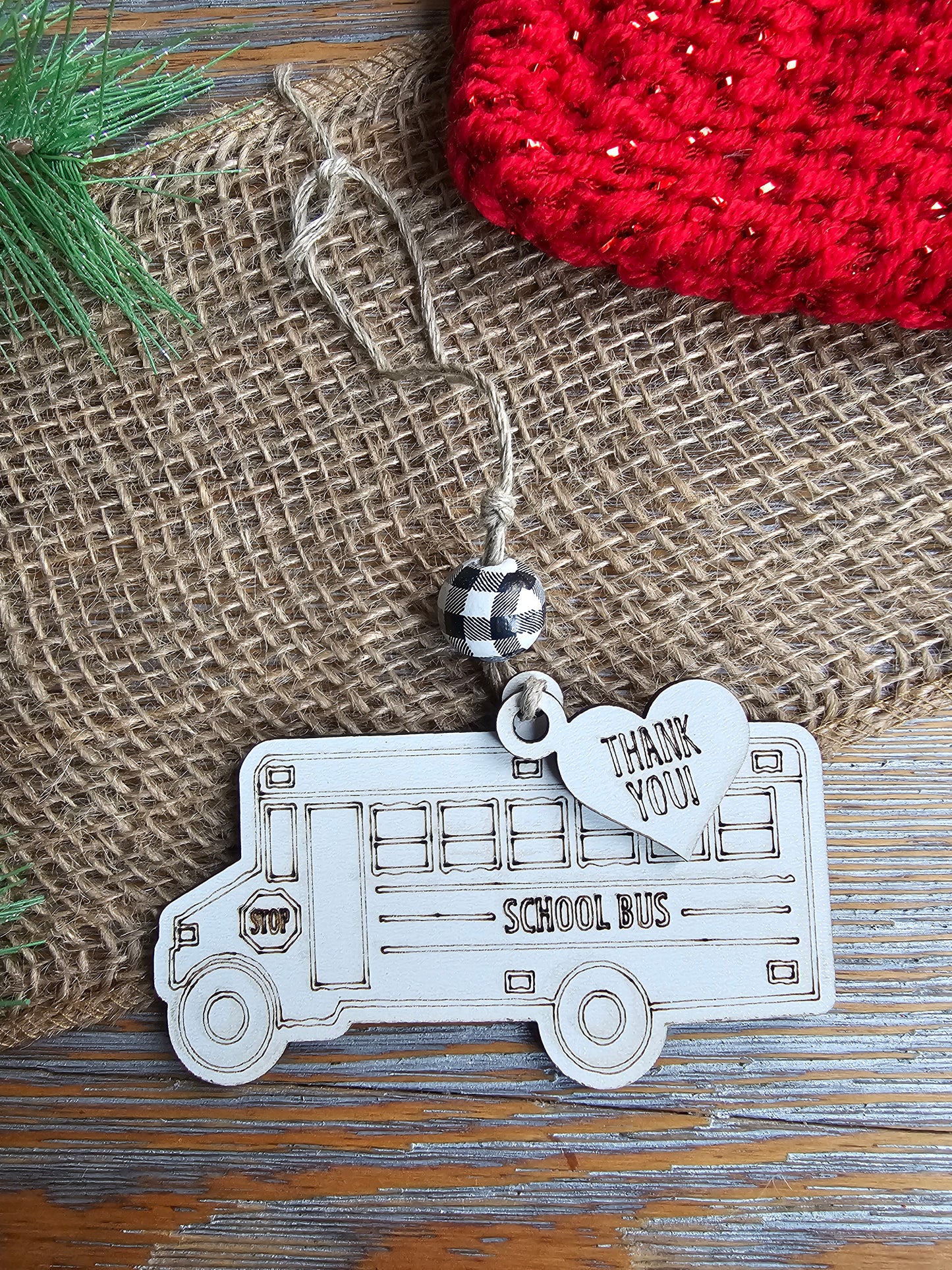 Laser Cut School Bus Ornament