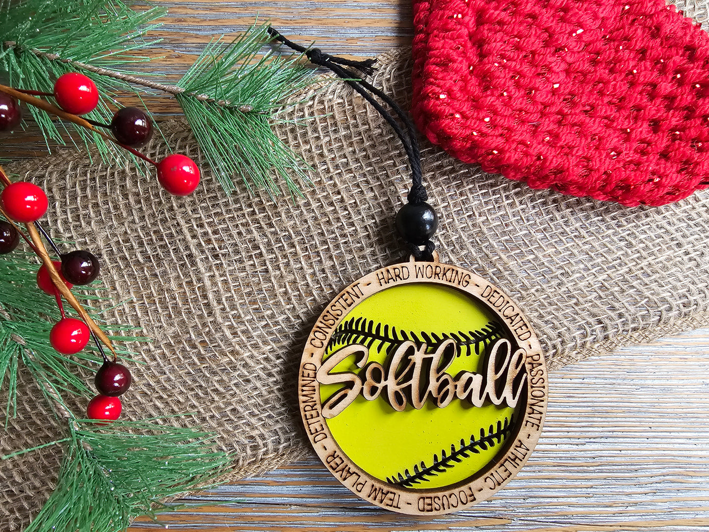 Softball Ornament