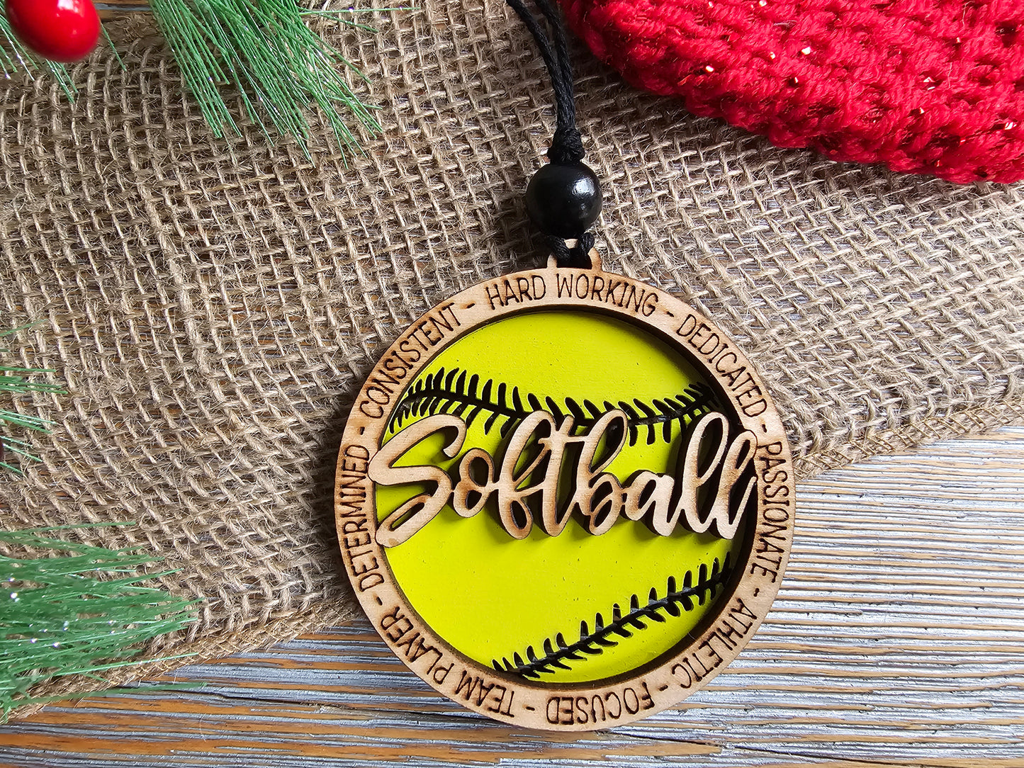 Softball Ornament