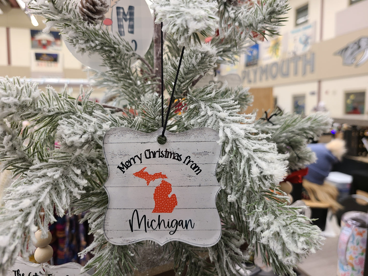 Merry Christmas from Michigan Christmas Ornament