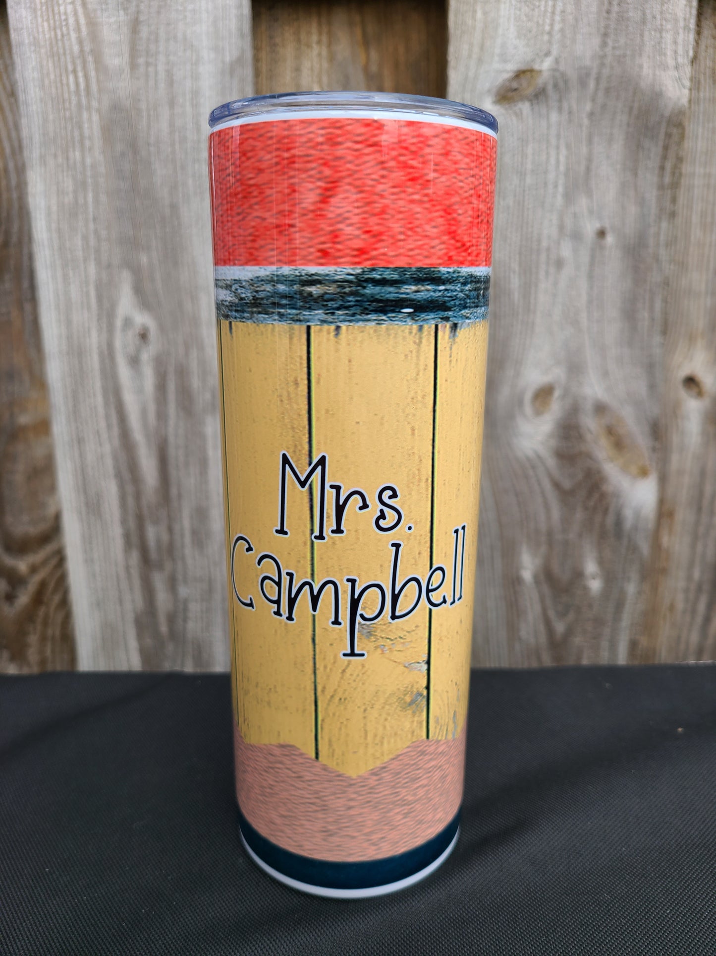 Personalized Teacher Pencil 20 oz Skinny Tumbler