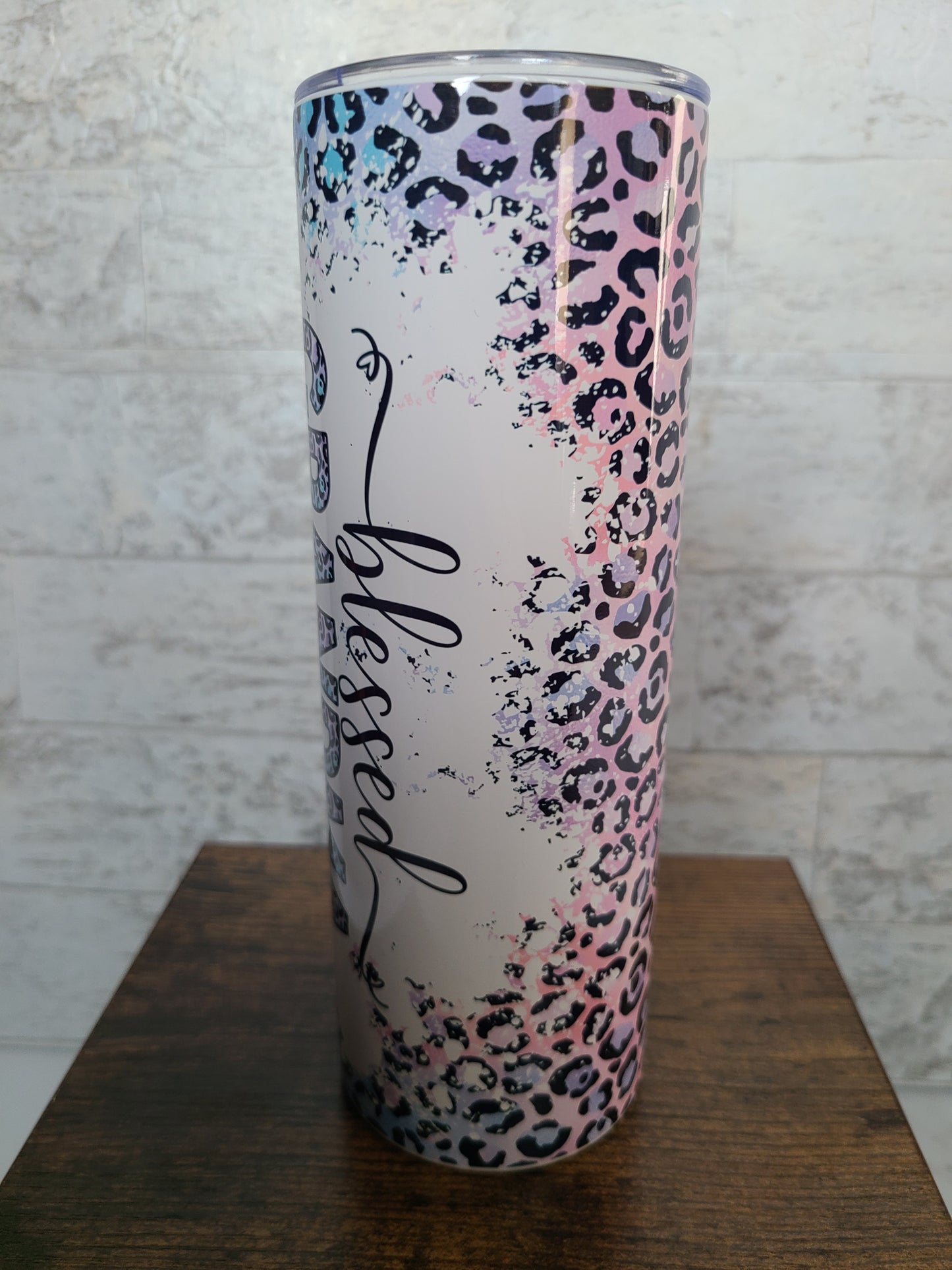Blessed Grandma Leopard Print 20 oz Skinny Tumbler