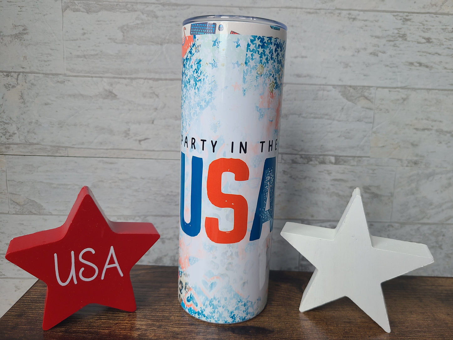 Party in the USA 20 oz Skinny Tumbler