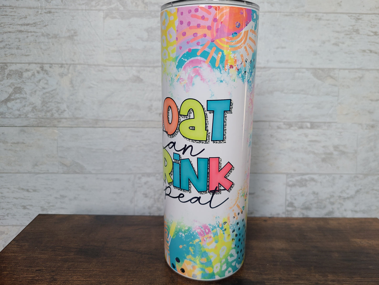 Boat Tan Drink Repeat Tumbler