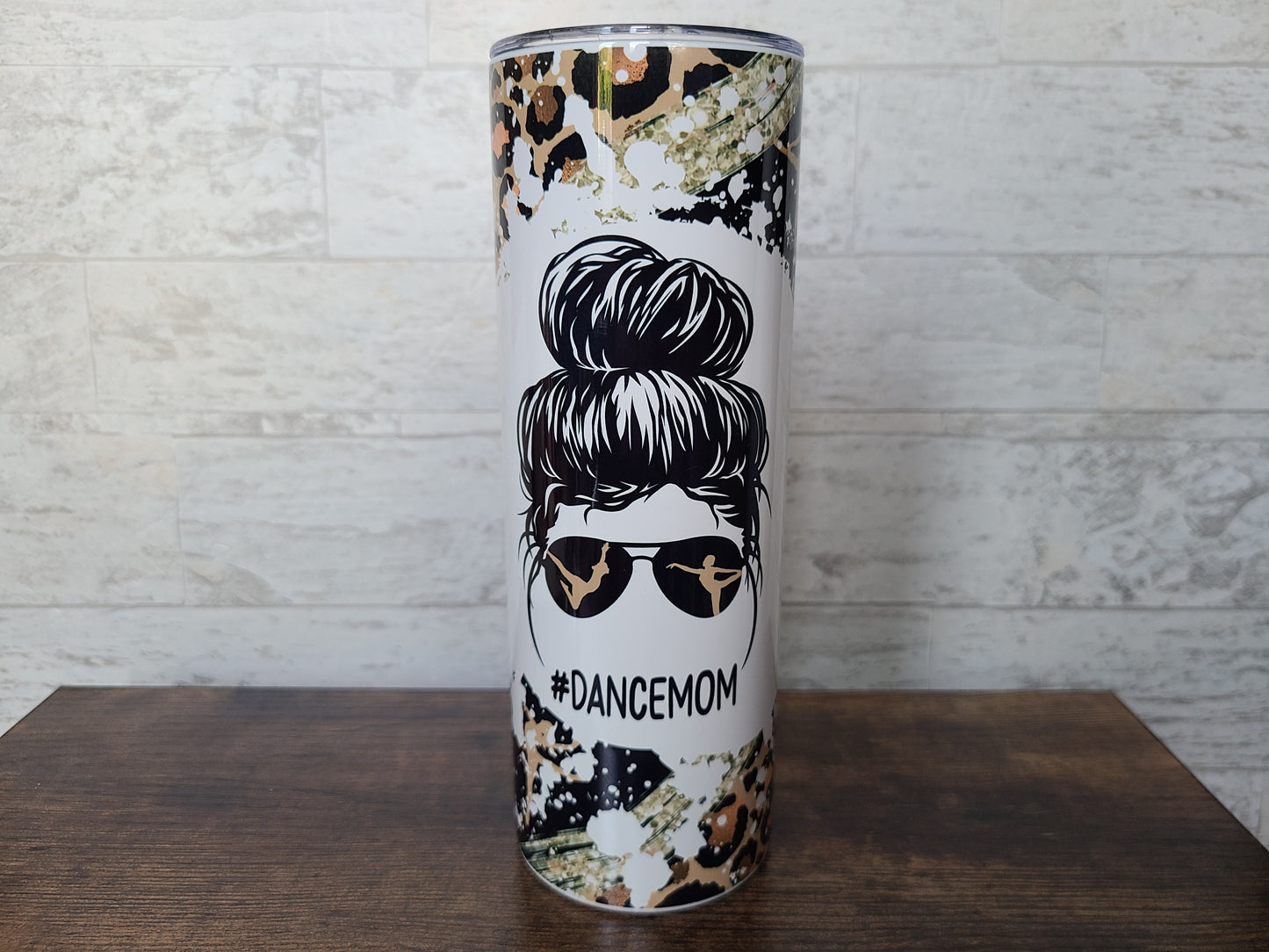 Dance Mom Messy Bun 20 oz Skinny Tumbler