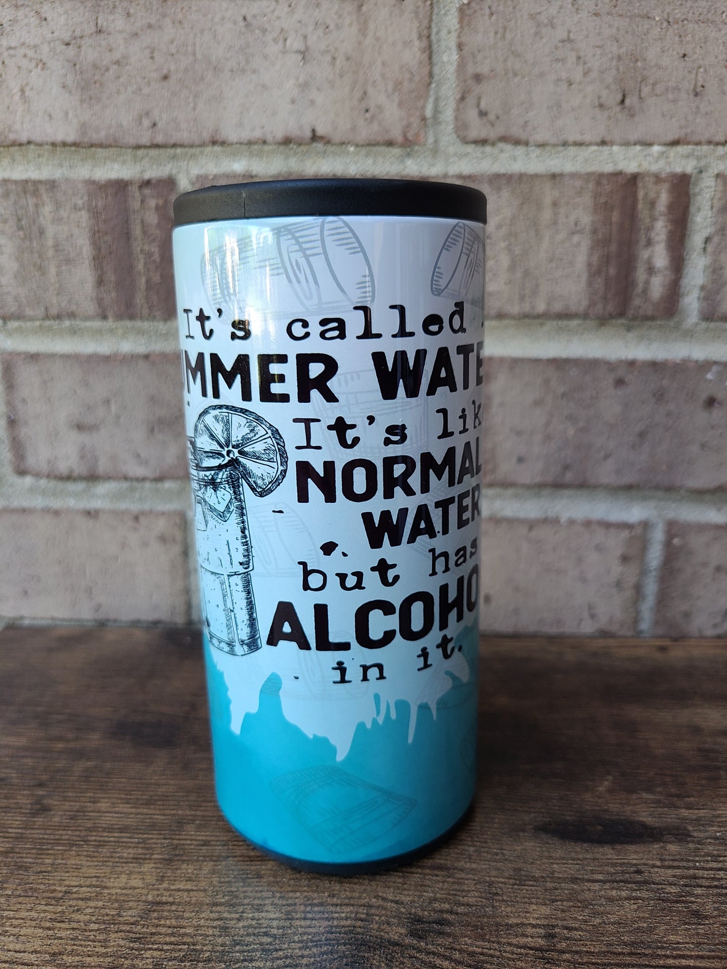 Summer Water with Alcohol Skinny Can Cooler