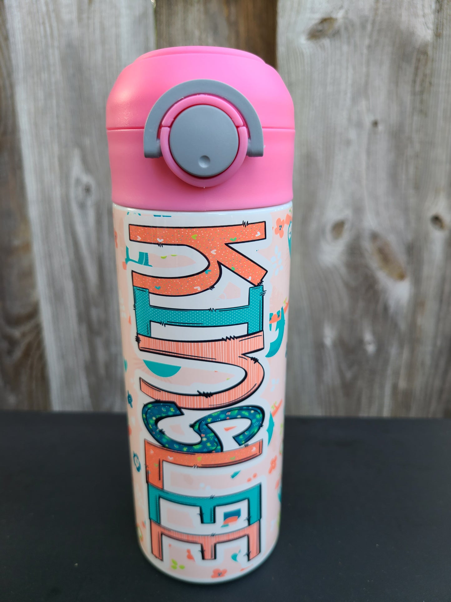 Sloth Themed Flip Top Water Bottle - Personalized