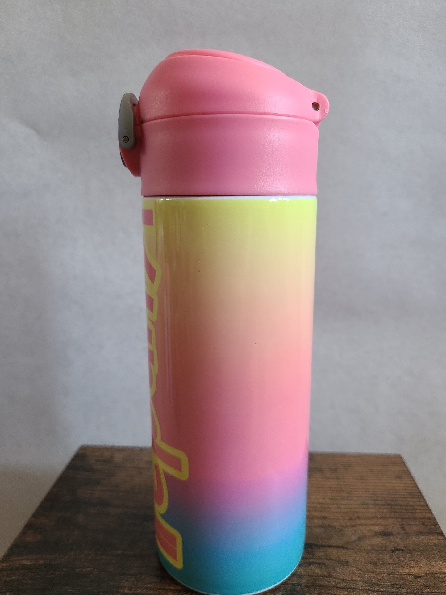 Rainbow Ombre Flip Top Water Bottle - Personalized