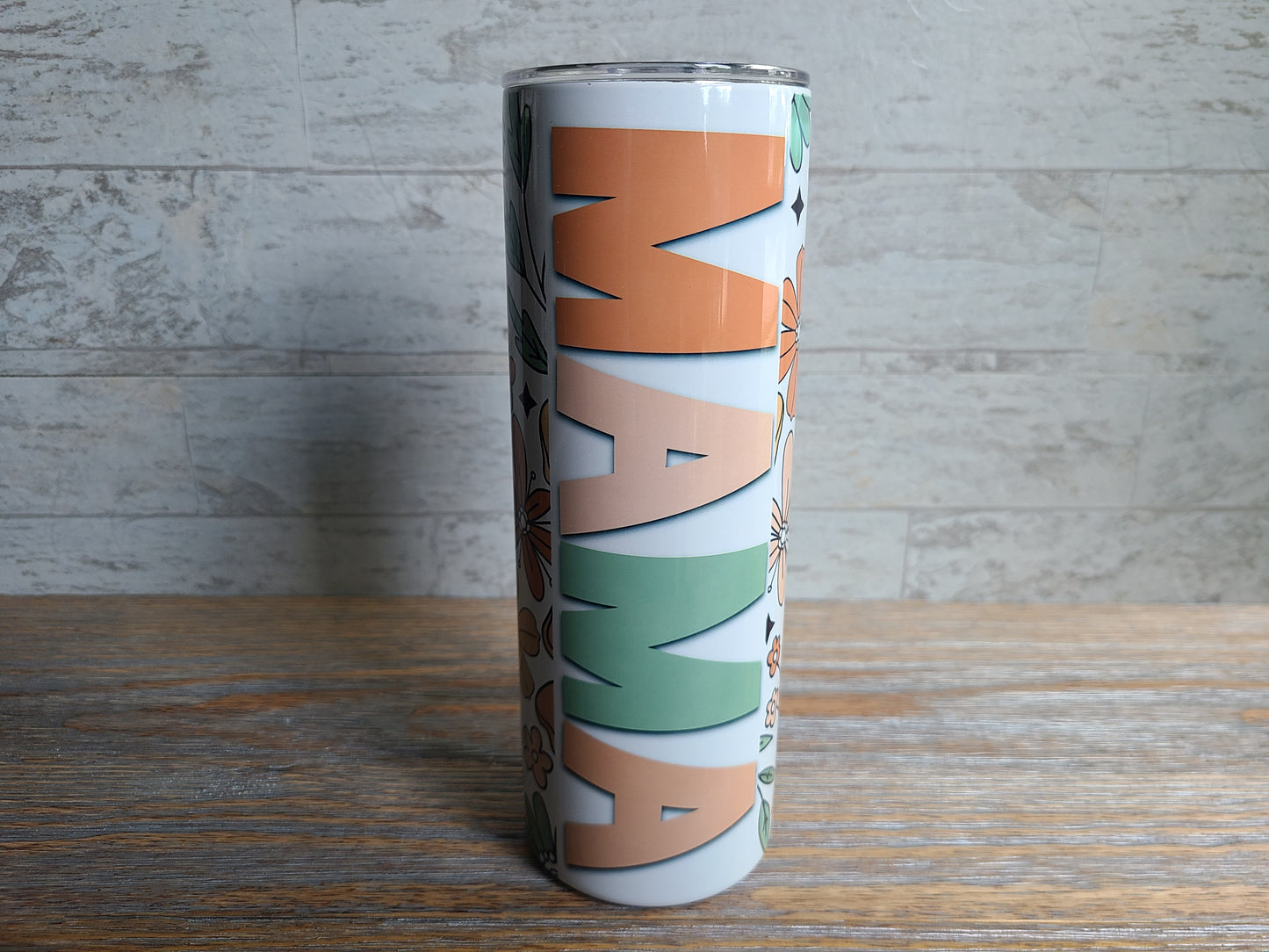 MAMA Fall Floral Skinny Tumbler