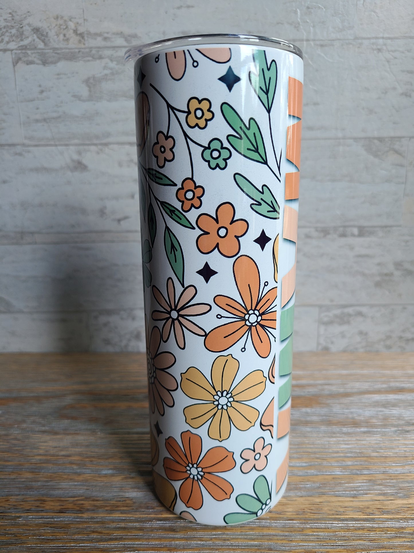 MAMA Fall Floral Skinny Tumbler