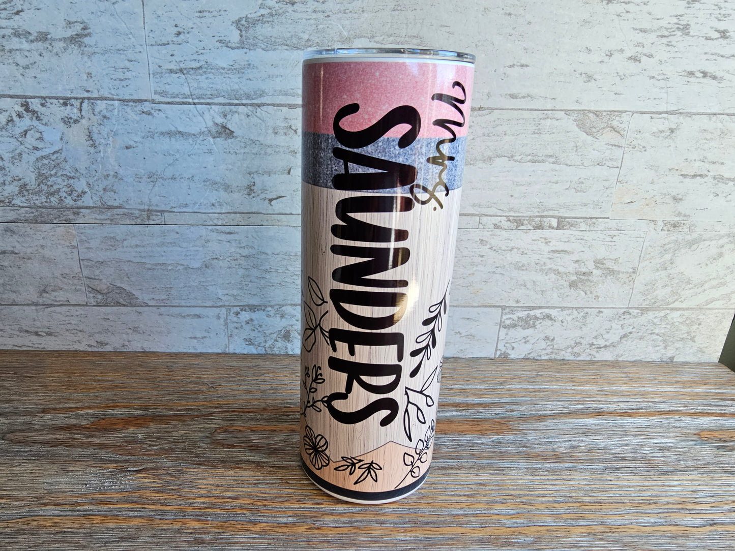Personalized Teacher Pencil 20 oz Skinny Tumbler