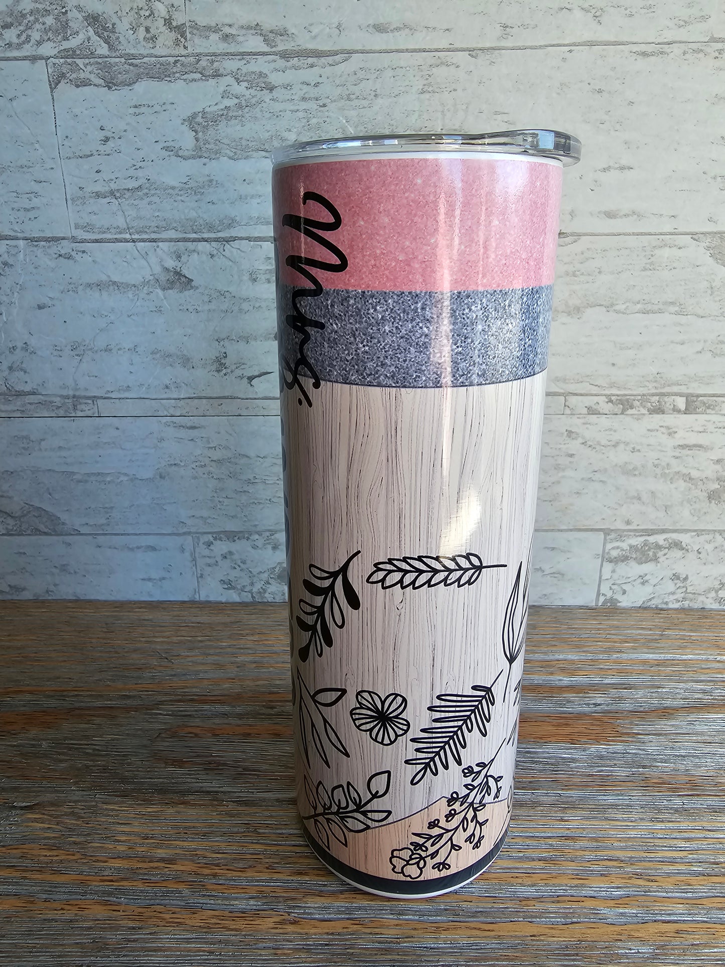 Personalized Teacher Pencil 20 oz Skinny Tumbler