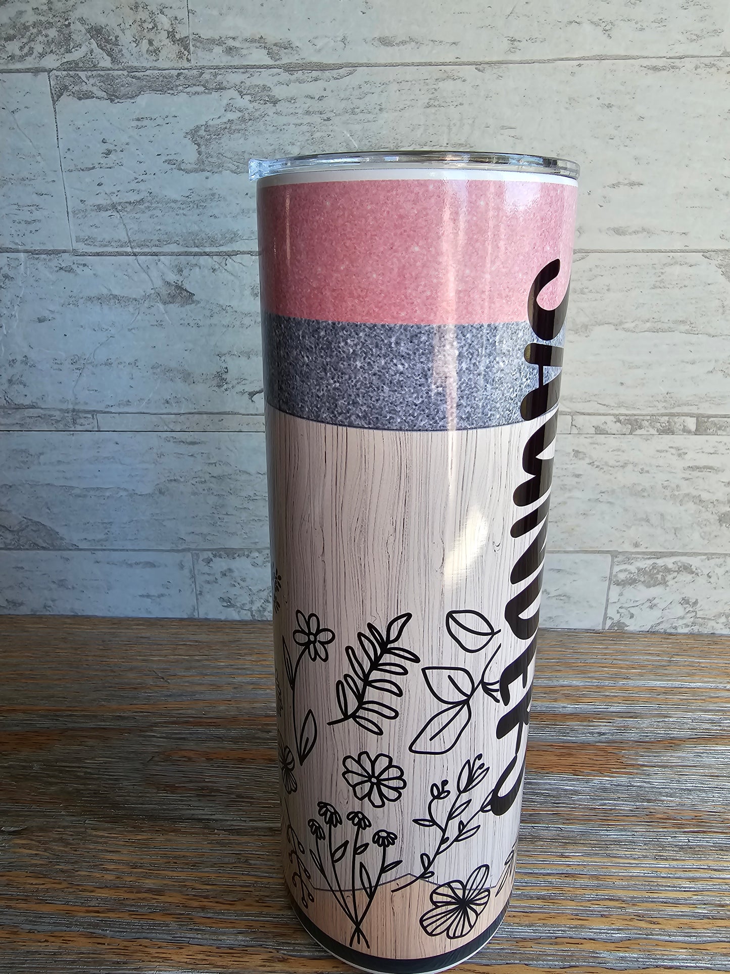 Personalized Teacher Pencil 20 oz Skinny Tumbler