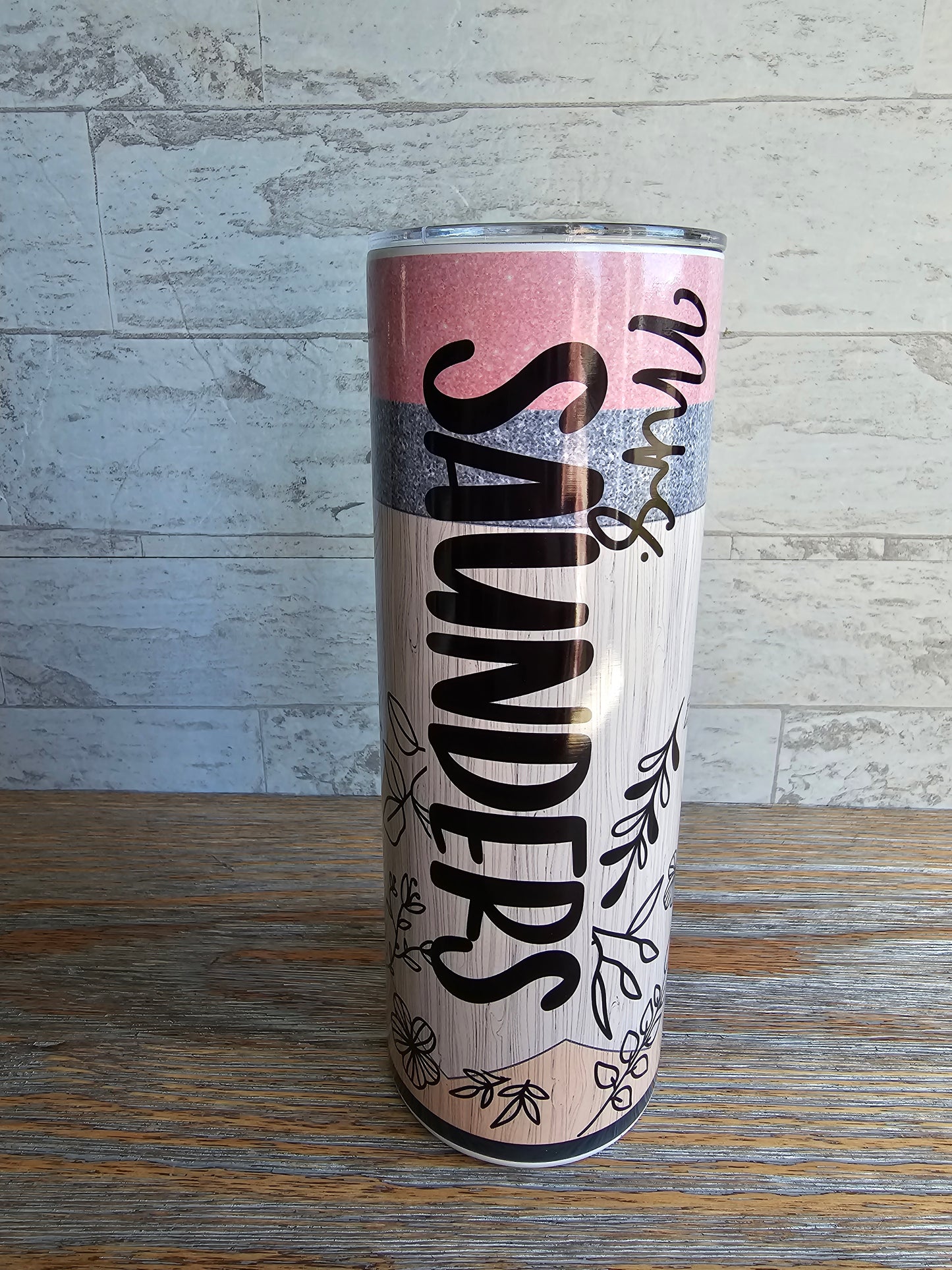 Personalized Teacher Pencil 20 oz Skinny Tumbler