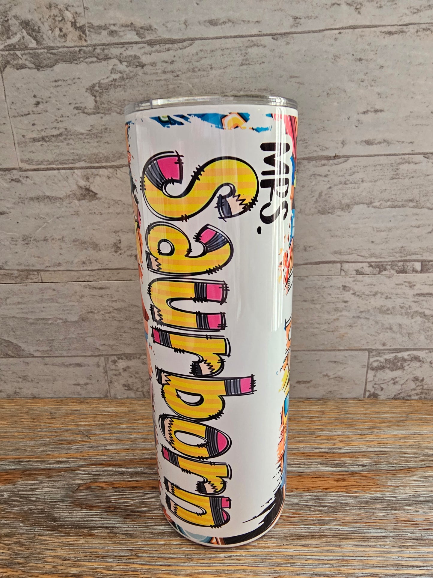 Personalized Teacher 20 oz Skinny Tumbler