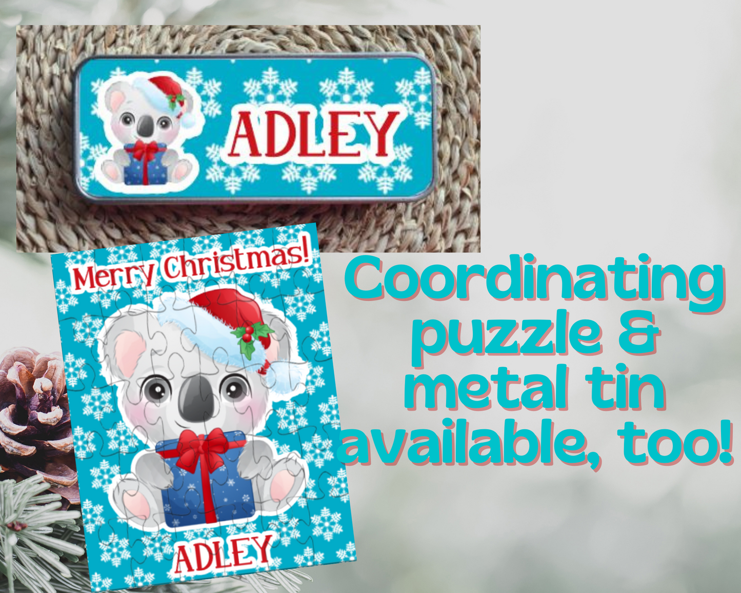 Baby Koala Christmas Ornament Personalized
