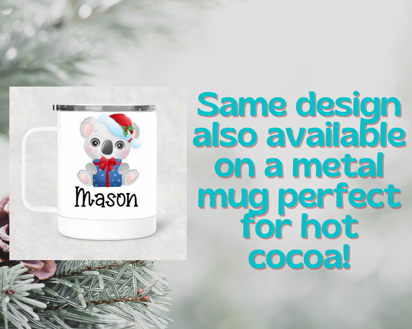 Baby Koala Christmas Ornament Personalized