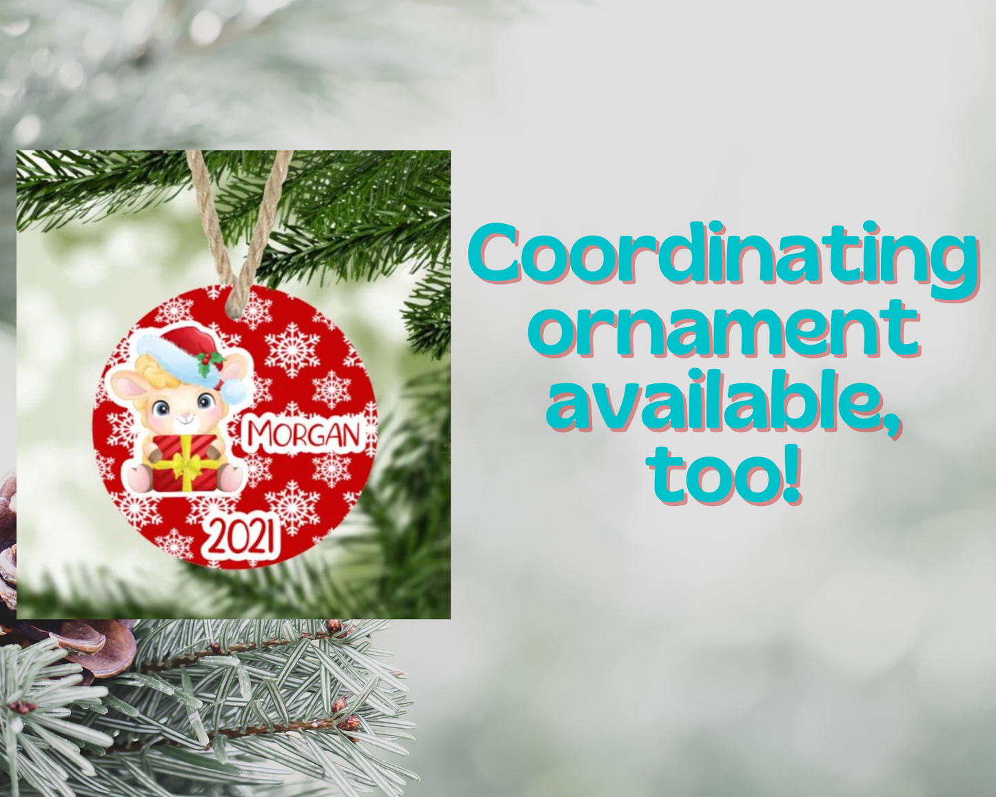 Christmas Lamb Personalized Puzzle for Kids