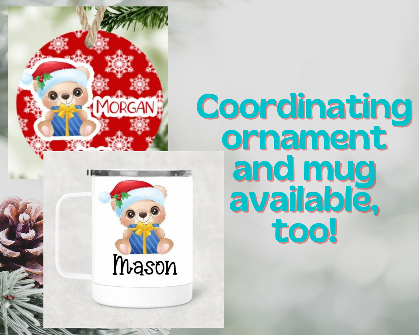 Christmas Bear Personalized Puzzle for Kids