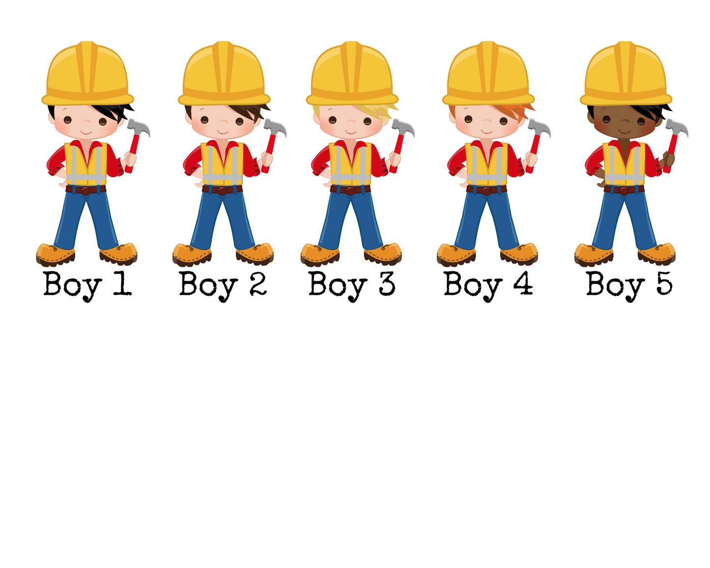 Construction Boy 12 oz Flip Top Water Bottle - Personalized