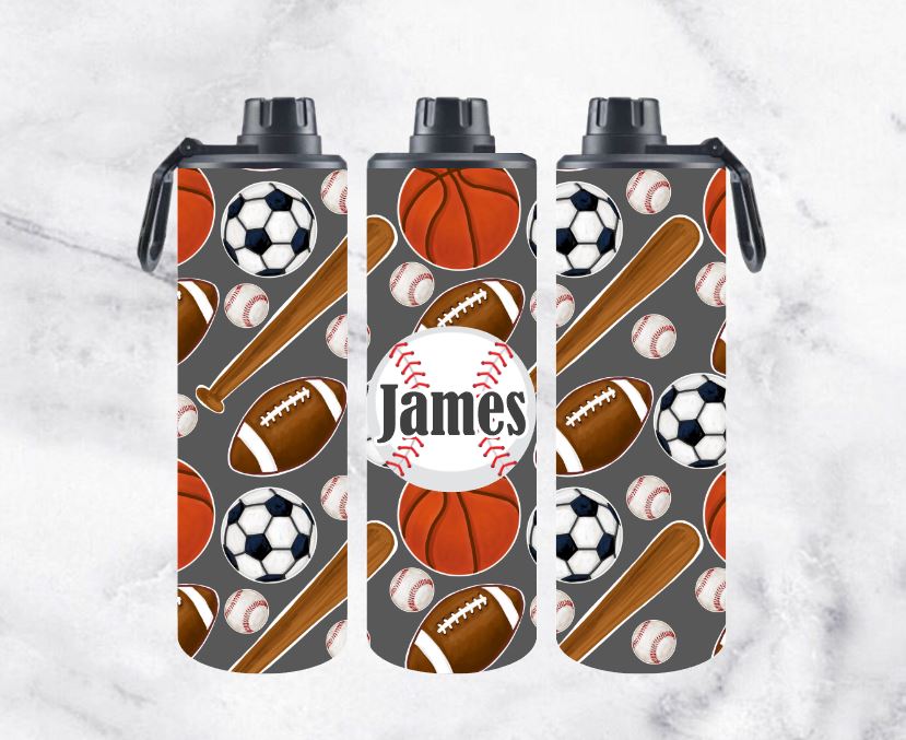 Custom Soccer 20oz Stainless Steel Water Bottle - Full Print (Personalized)