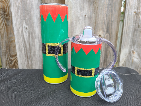 Christmas Elf Sippy Cup with Bonus Lid
