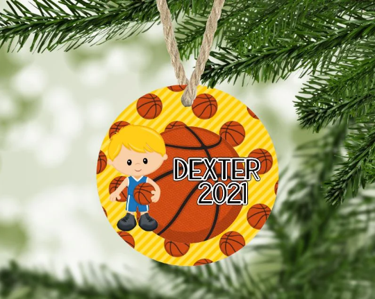 Basketball Christmas Ornament Personalized