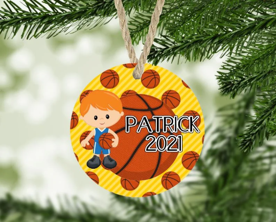 Basketball Christmas Ornament Personalized