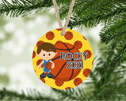 Basketball Christmas Ornament Personalized