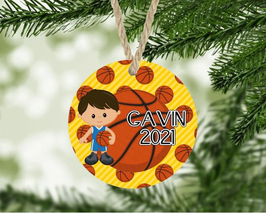 Basketball Christmas Ornament Personalized