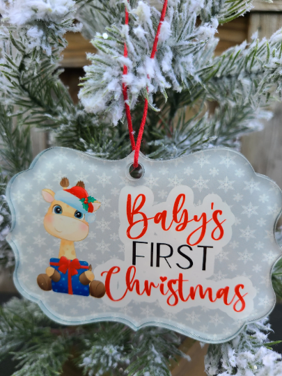 Baby's First Christmas Giraffe Christmas Ornament