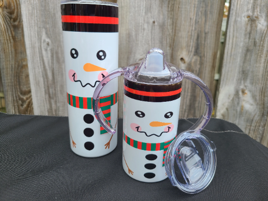 Snowman Sippy Cup with Bonus Lid