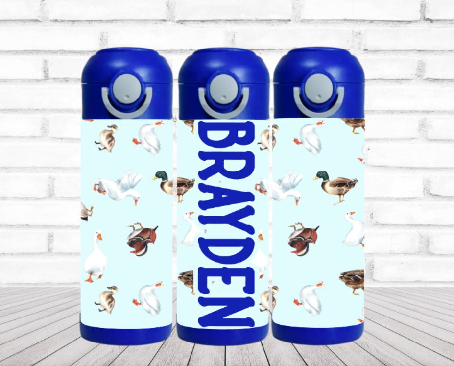 Ducks Flip Top Water Bottle - Personalized