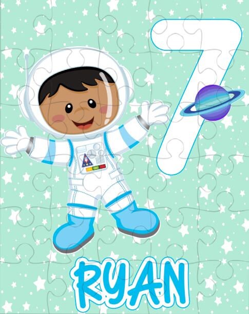 Birthday Astronaut Personalized Puzzle for Kids