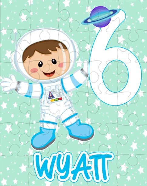 Birthday Astronaut Personalized Puzzle for Kids